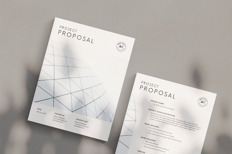 Minimalist Client Proposal Template: Job Estimate (canva & Indesign) - Etsy