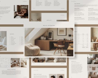 Interior Designer Fee Proposal | Project Proposal | Interior Design Presentation | Moodboard Template | PPT Presentation | Powerpoint