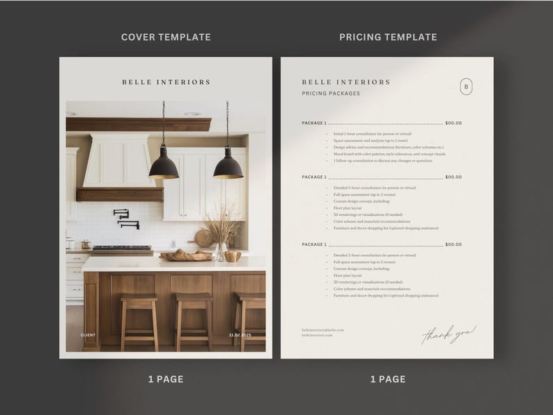 Canva Interior Design Template Bundle: Business Forms & Client ...