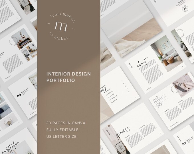 Interior Design Portfolio | Canva Template for Interior Designer ...