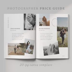Wedding Photography Pricing Guide: Client Welcome Magazine (Canva Template)