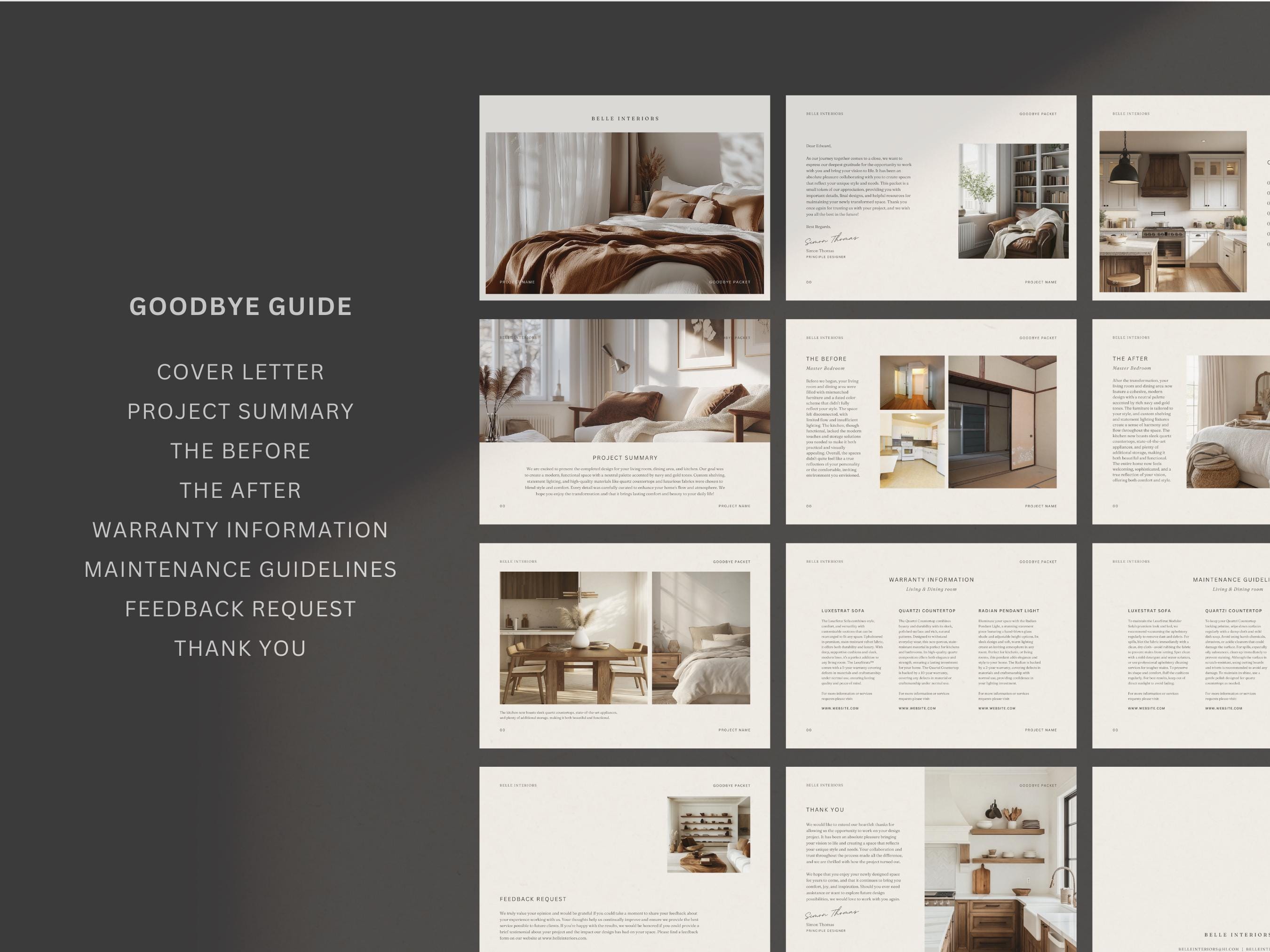 Interior Design Onboarding Canva Template Bundle: Investment Guide ...