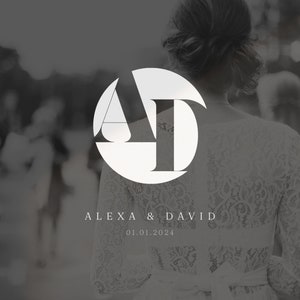 Modern Wedding Monogram | Premade Wedding Logo | Custom Wedding Logo | Minimalist Wedding Monogram | Initial Logo | Customizable Monogram