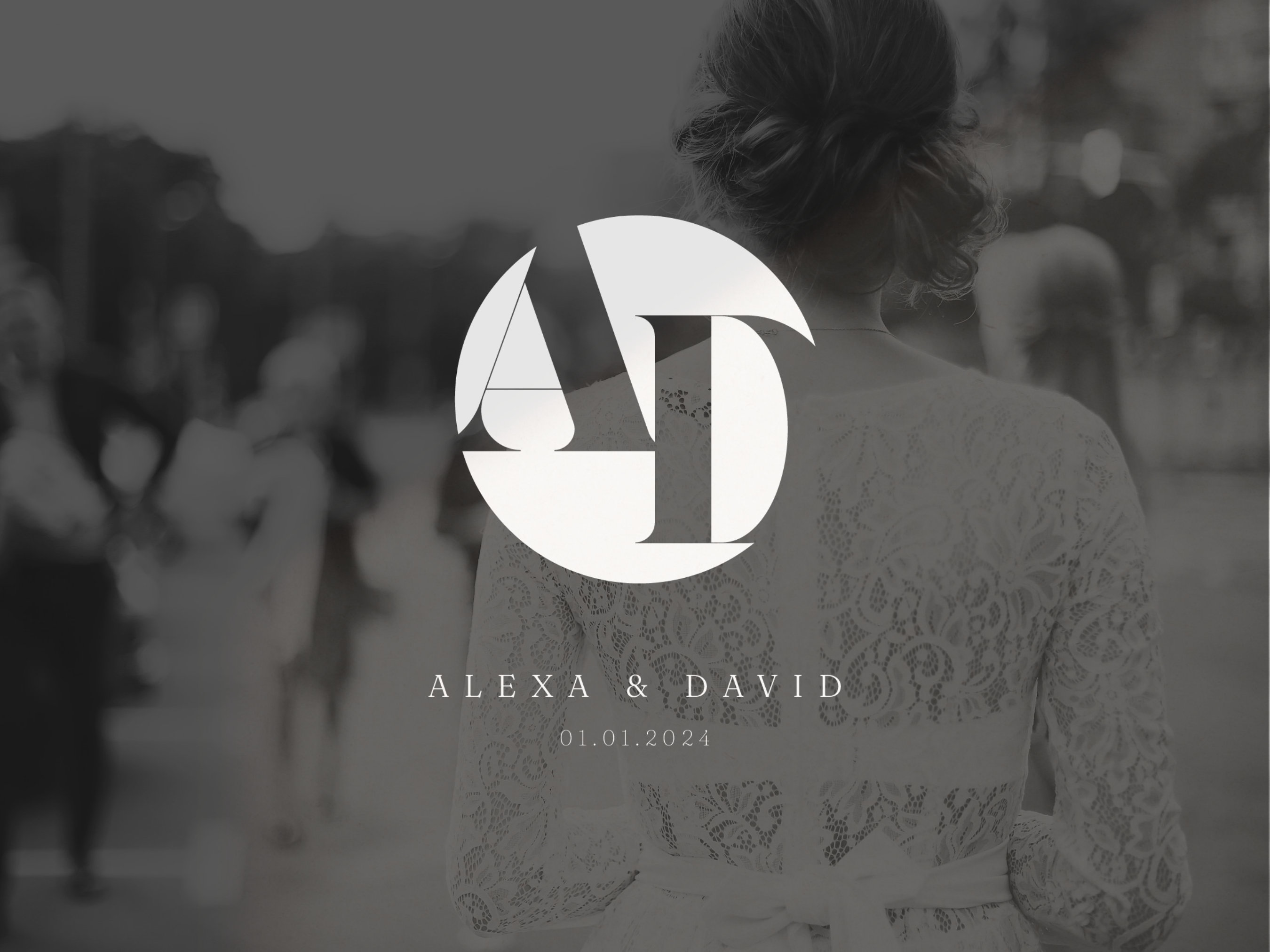 Custom Wedding Monogram Logo Design: Minimalist Initials (digital ...