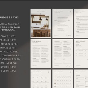 Interior Design Client Contract Template: Minimalist Canva Template - Etsy