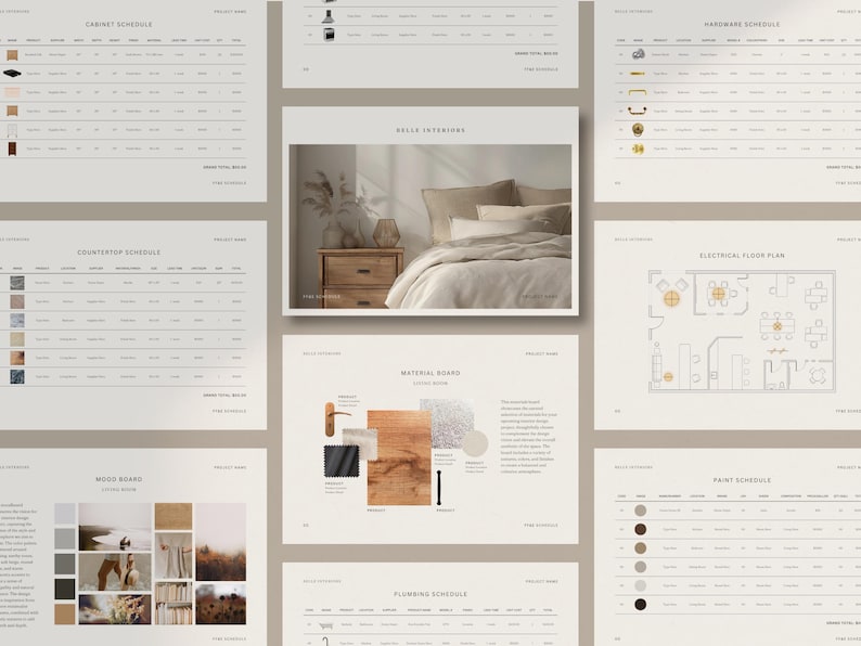 Interior Design FF&E Schedule Template | Interior Designer Timeline ...