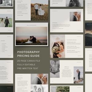 Wedding Photographer Pricing Guide Template | Photography Welcome Guide | Photographer Investment Guide | Price List | Wedding Packages