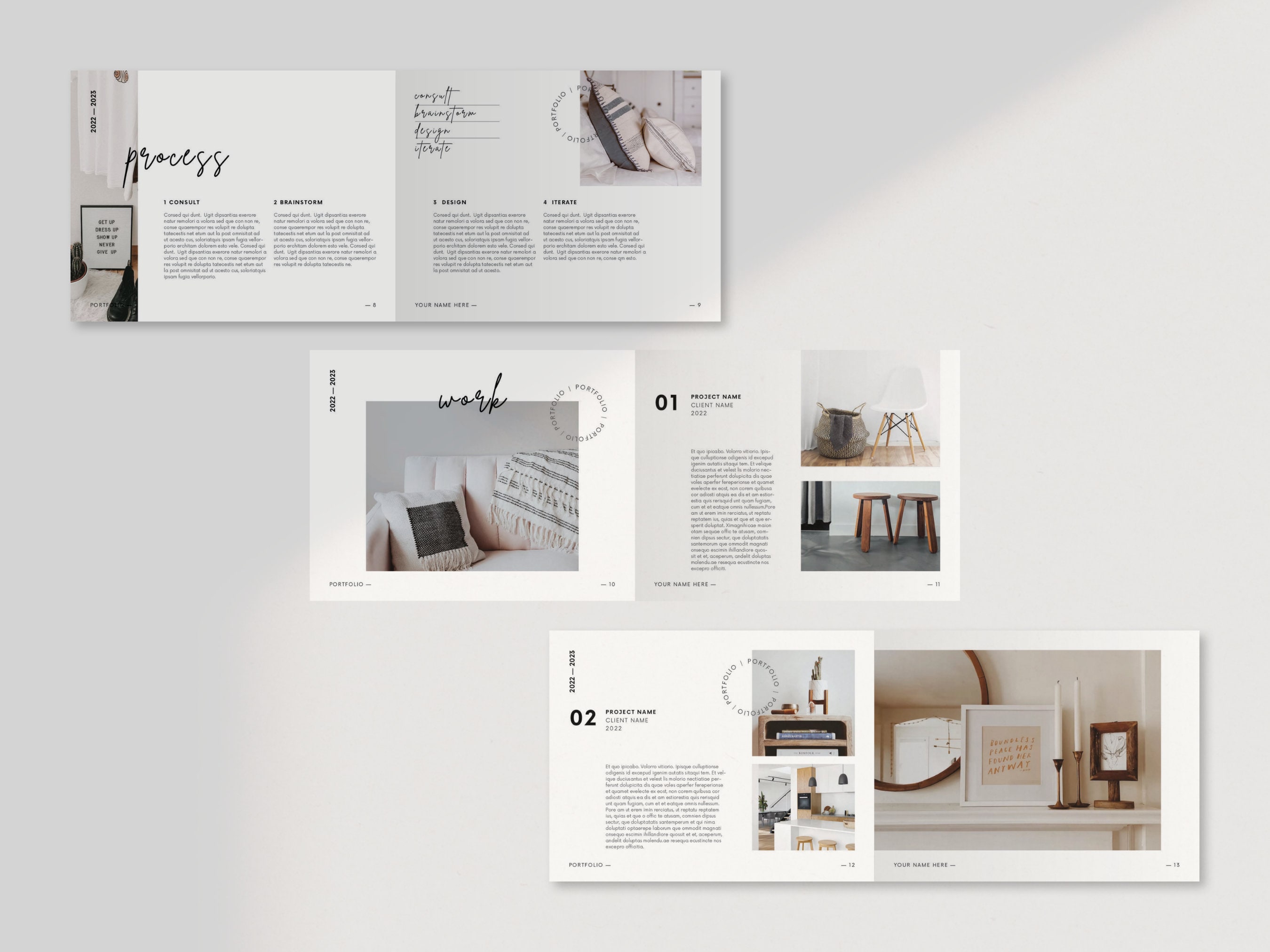 Minimalist Interior Design Portfolio Template: Interior Designer Canva ...