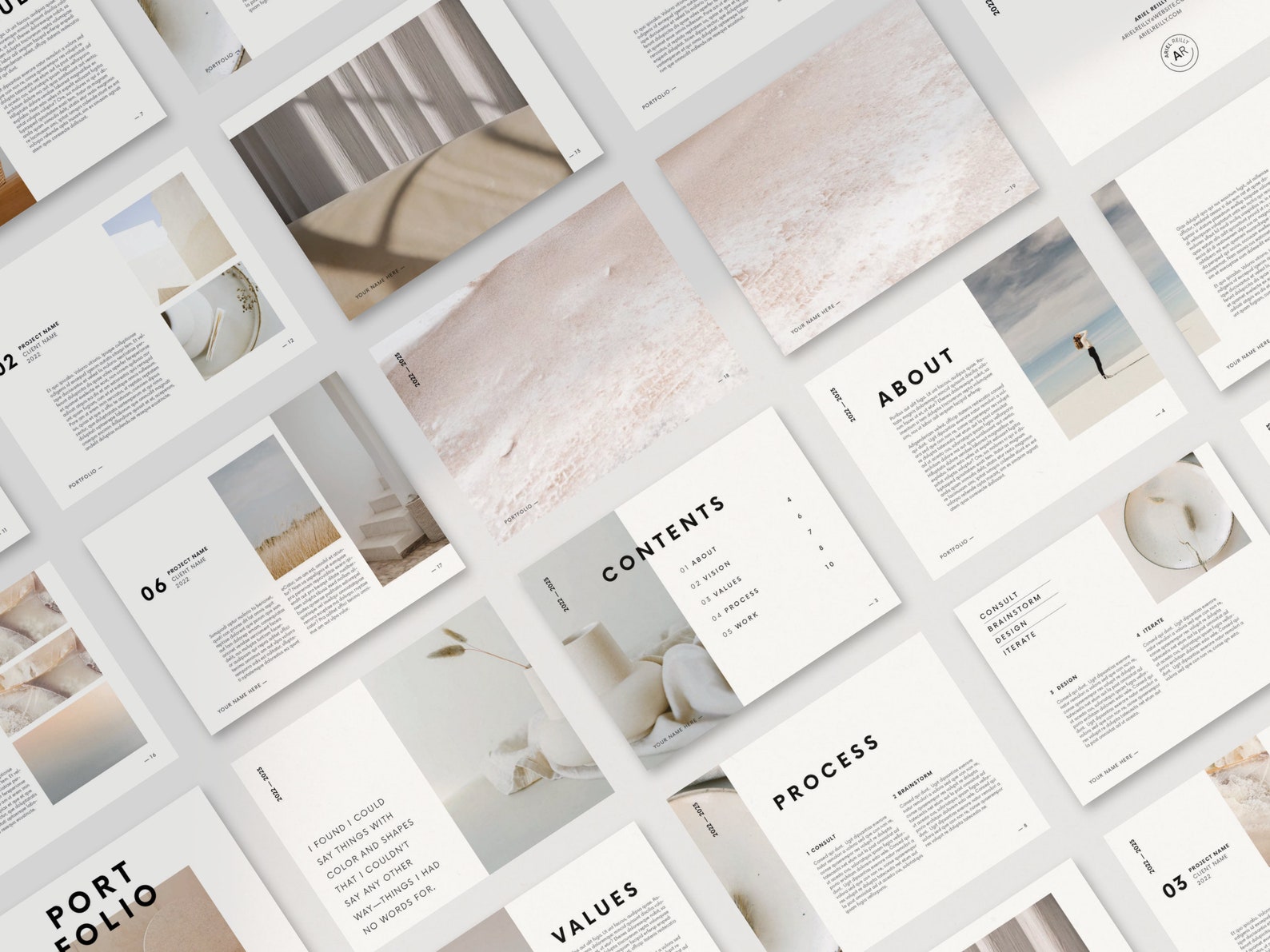 Minimalist Portfolio Template Canva: Creative Lookbook (US Letter) - Etsy
