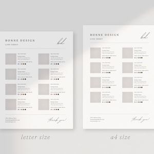 Minimalist Line Sheet Template: Wholesale Product Catalog (Canva Editable) image 5