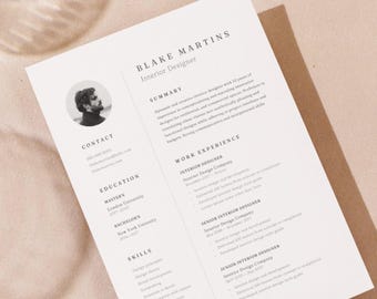 Canva Resume Template: Creative Professional CV with Cover Letter