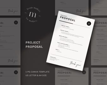 Project Proposal Template | Business Proposal Template | Business Offer | Project Estimate | Project Scope | Work Bid | Project Plan