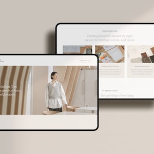 Interior Designer Website Template: Canva Portfolio Site