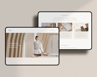 Modello di sito web per interior designer: sito portfolio Canva