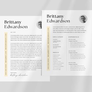 Minimalist Resume Template: 2-Page CV Design (Canva) image 2