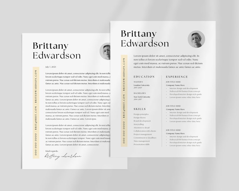 Minimalist Resume Template: 2-Page CV Design (Canva) image 2