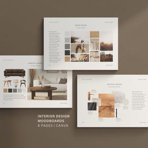 Moodboard Template | Interior Design Moodboard | Interior Design Mood Board | Vision Board | Kitchen Moodboard | Room Design