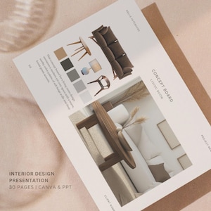 Presentación de diseñador de interiores / Propuesta de proyecto / Presentación de proyecto / Plantilla de diseño de interiores / Presentación PPT / Powerpoint