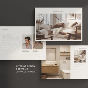 Interior Designer Portfolio | Interior Design Portfolio Template | Project Portfolio | Folio Template | Design Guide | Work Portfolio
