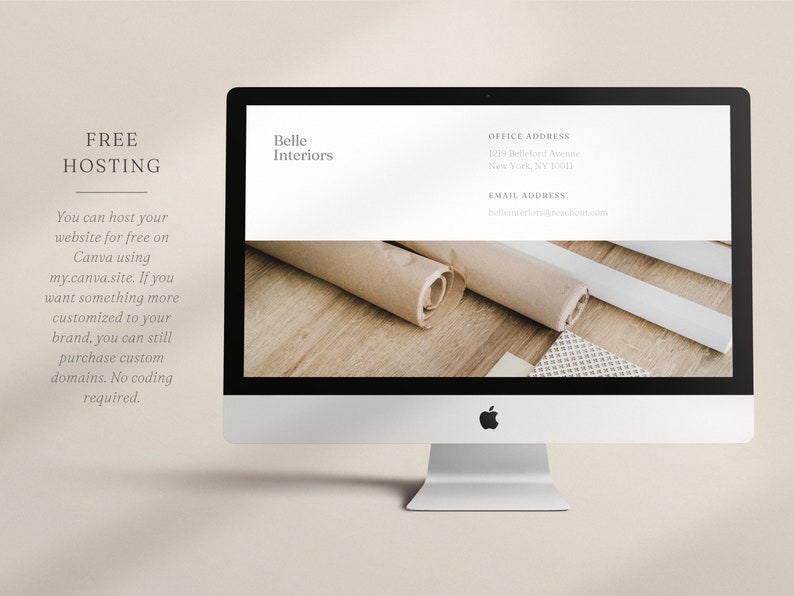 Interior Designer Website Template: Canva Portfolio Site - Etsy