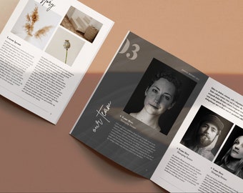 Boho Report Template | Editable Canva Portfolio | Fashion Ebook Template | Marketing Booklet | Beauty Brochure | Minimal Business Summary