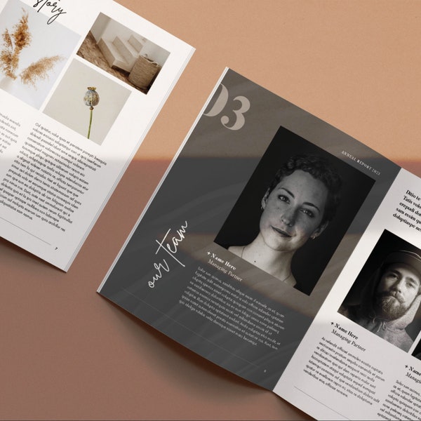 Boho Report Template | Editable Canva Portfolio | Fashion Ebook Template | Marketing Booklet | Beauty Brochure | Minimal Business Summary