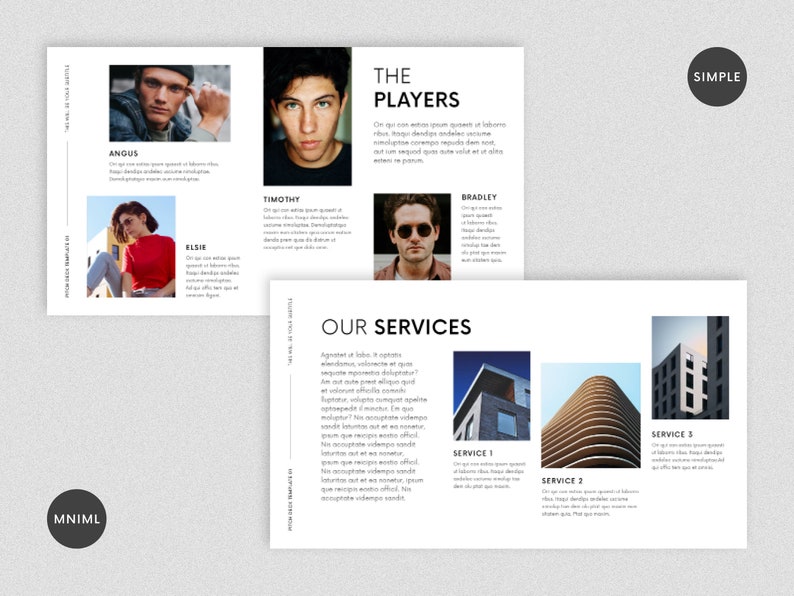 Minimal Slide Deck Template: Canva & Indesign Presentation (digital ...