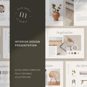 Plantilla de presentación de diseño de interiores: Propuesta para cliente (Canva)