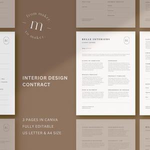 Interior Designer Client Contract Template: Minimalist Business Agreement (Canva) image 2