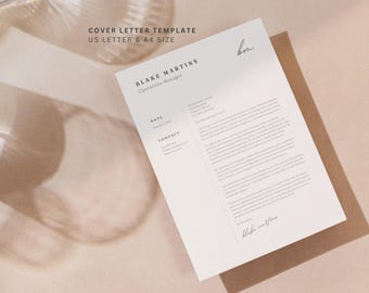 Mall för minimalistisk personligt brev: Introduktionsbrev för prospektering (Canva)