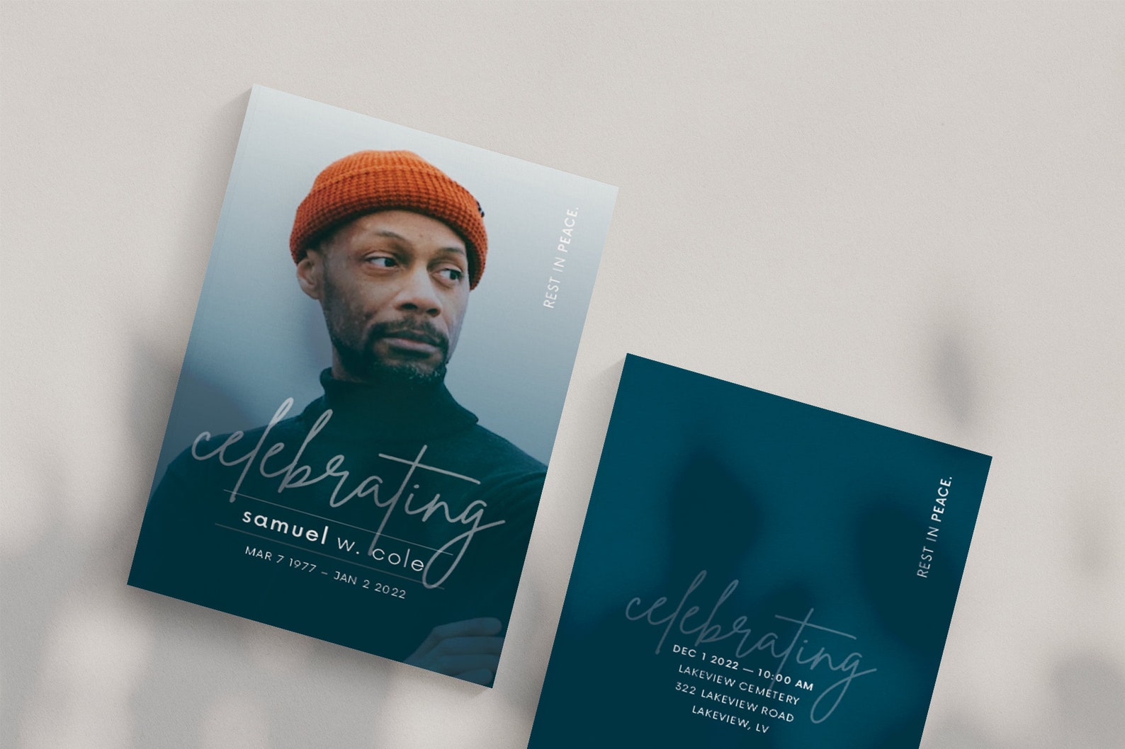 Simple Funeral Program Template: Celebration of Life (canva & Indesign ...