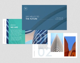 Plantilla moderna de presentación de negocios: Presentación de diapositivas (Canva e InDesign)