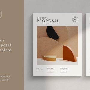 Minimalist 2-Page Artist Proposal Template | Canva Creative Estimate | Boho Business Proposal | Designer Quote | Artist Business Form