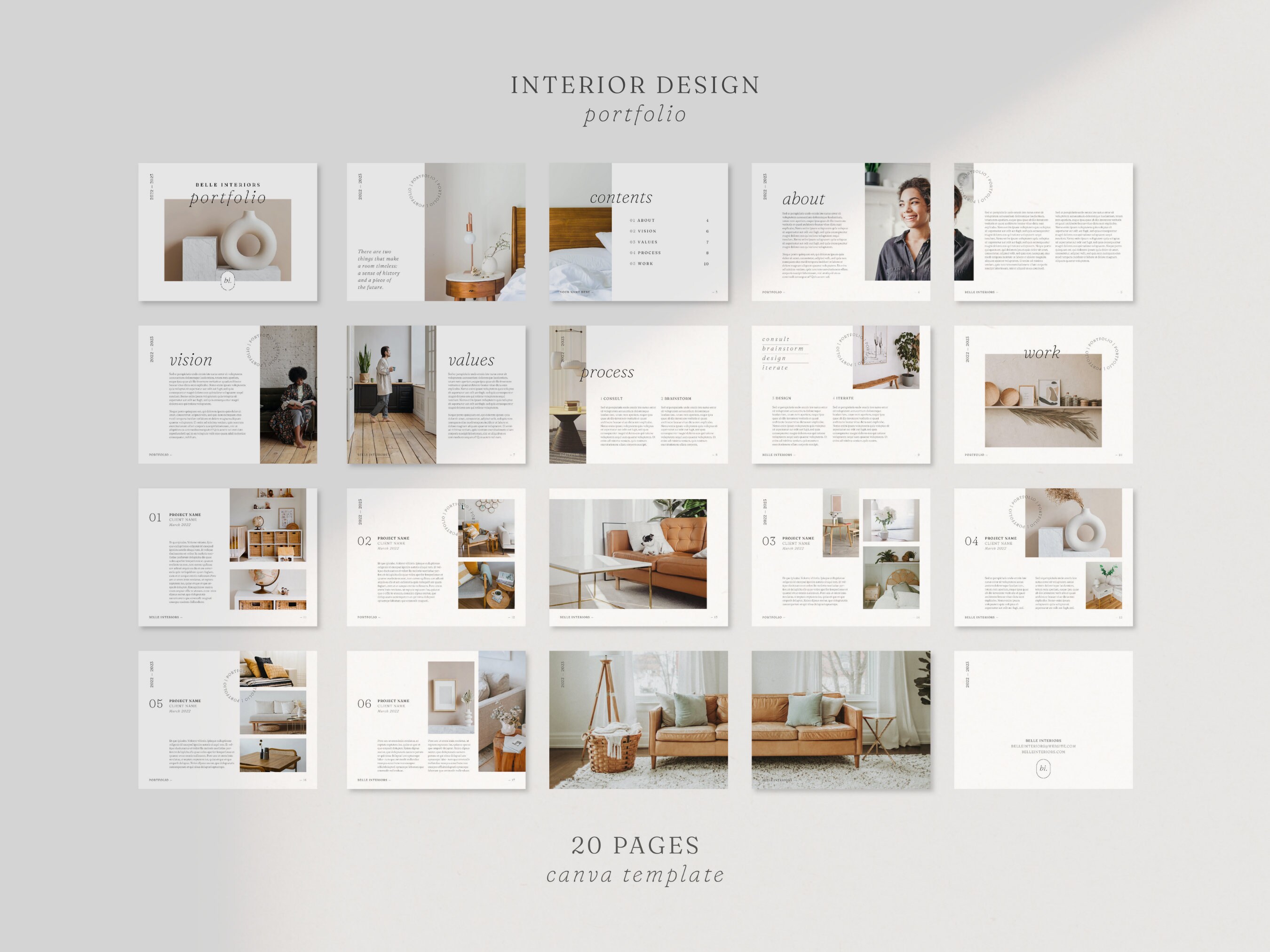 Interior Design Client Template Bundle: Forms, Presentation, Website ...