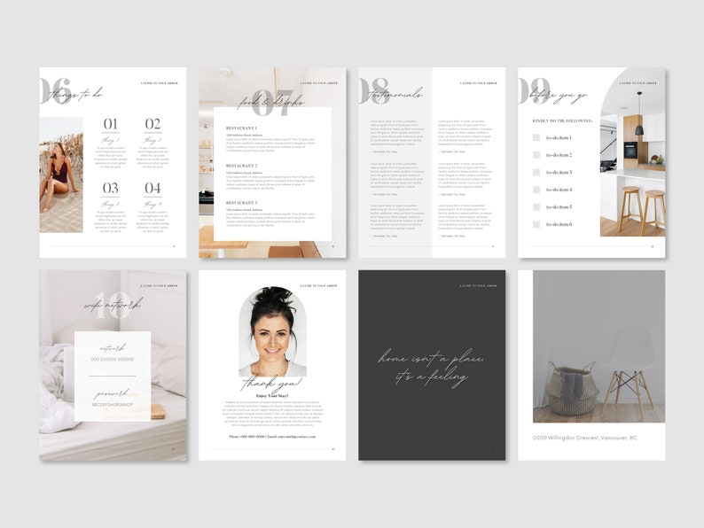 Minimalist Airbnb Welcome Guide Template Airbnb Guest Book Template ...