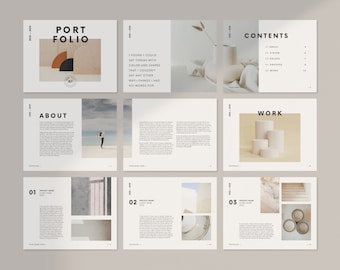 Plantilla de portafolio minimalista de Canva: Lookbook creativo (carta estadounidense)