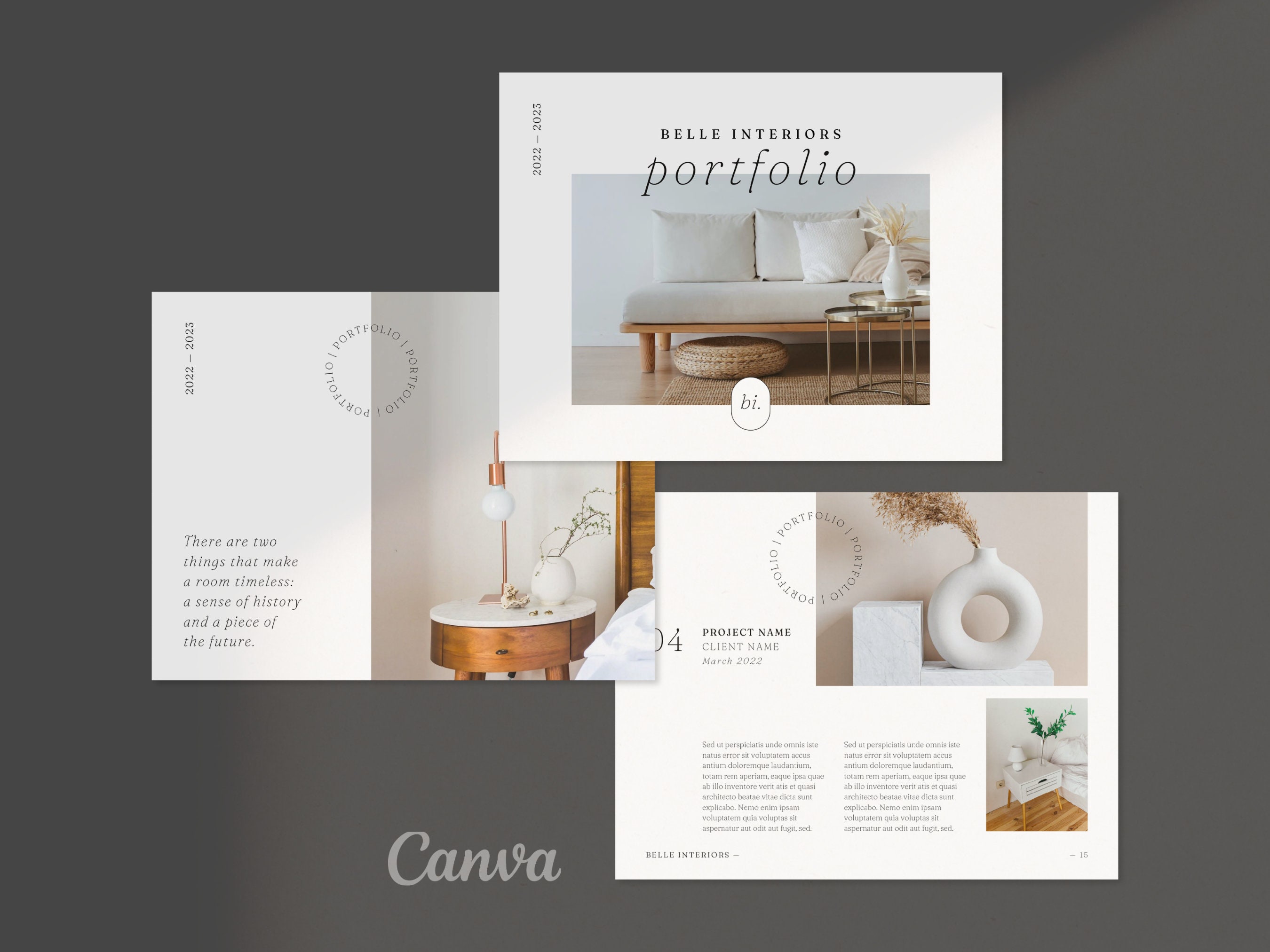 Interior Designer Portfolio Template Interior Design Canva Portfolio