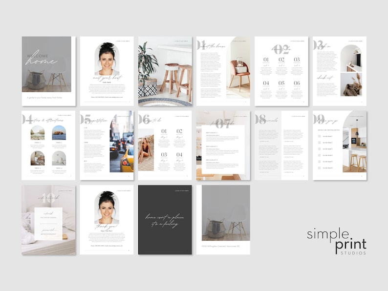Minimalist Airbnb Welcome Guide Template Airbnb Guest Book Template ...