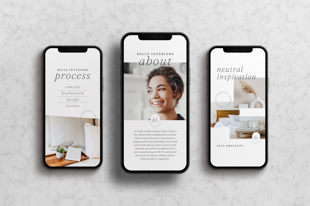 Interior Design Instagram Stories Template: Canva Social Media Posts - Etsy