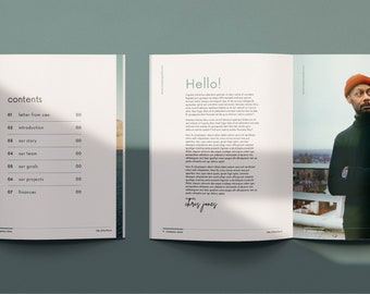 Minimalist Annual Report Template | Canva Ebook Template | Creative Profile | Modern Brochure | Minimal Report | Corporate Summary