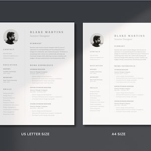 Op de afbeelding: Een zwart-witte cv-sjabloon met een professioneel ontwerp. De cv bevat contactgegevens, opleiding, werkervaring en vaardigheden. De cv is opgemaakt in een schone en moderne stijl.