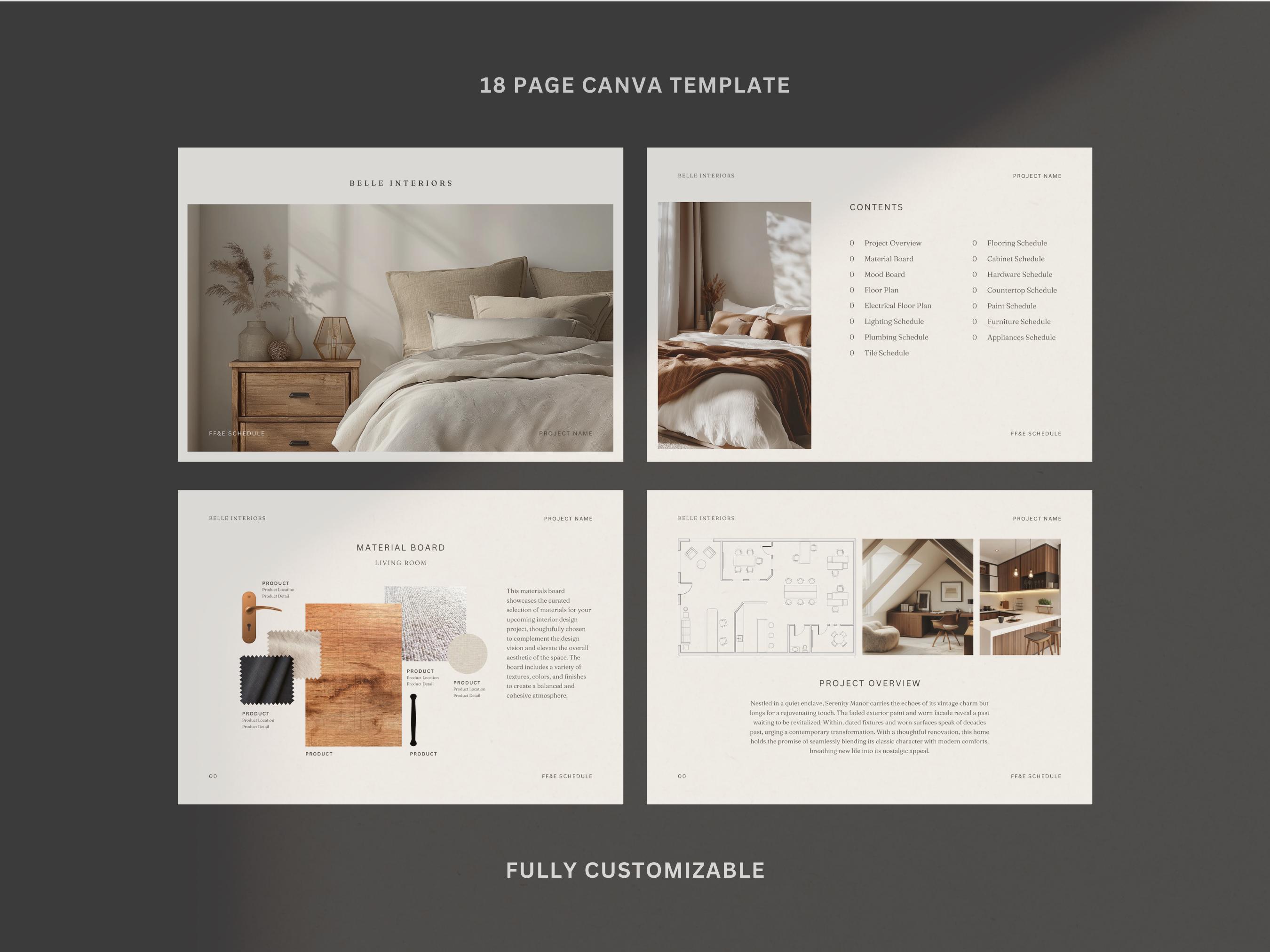 FF&E Schedule Template | Interior Design Timeline | Furniture Fixtures ...