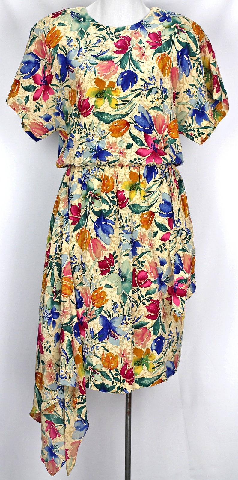 1990s Vintage Maggy London Silk Dress Sarong Dress Tropical | Etsy