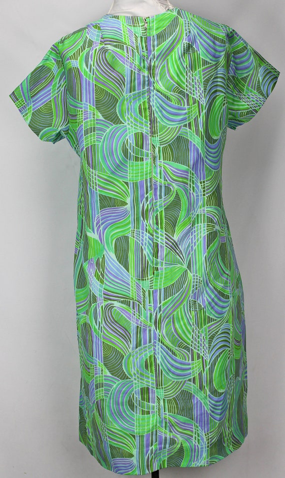 60s Vintage Dress, Psychedelic Print Dress, Shift… - image 4