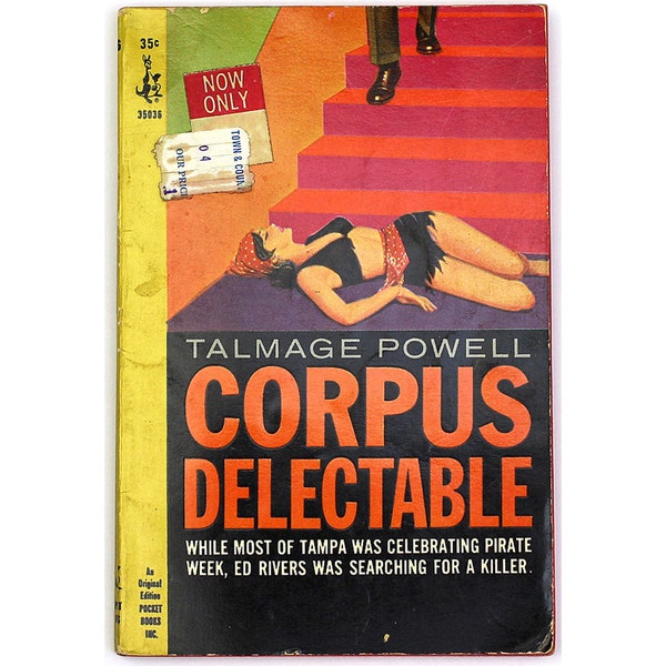 1960s Vintage Paperback Mystery Book, Corpus Delectable, Ed Rivers Mystery, Talmage Powell