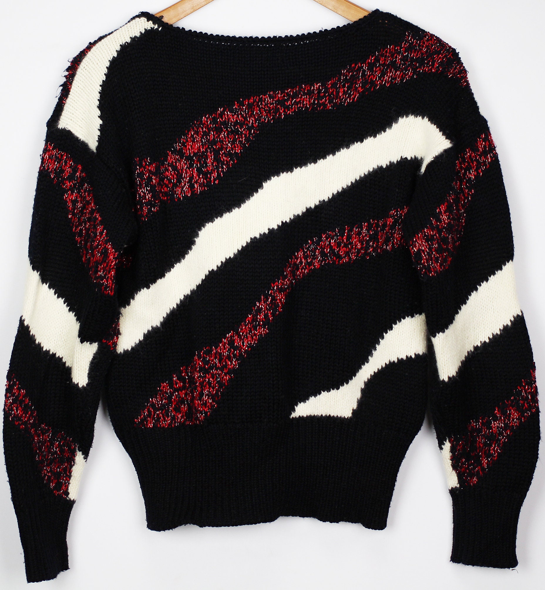 80s Vintage Pullover Sweater Lurex 