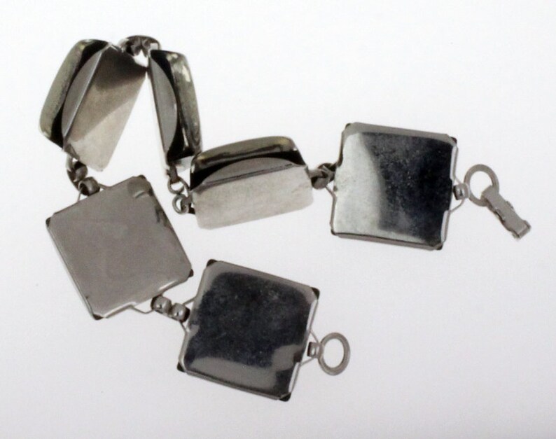 Fire Truck Fire Department Charms Vintage Lucite Silver Tone Medallion Black Hydrant Vintage Embedded Lucite Bracelet Axe Helmet