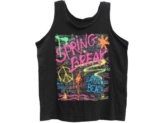 80s Vintage Wild Oats Graffiti Tank Top,  2 Sided… - image 1