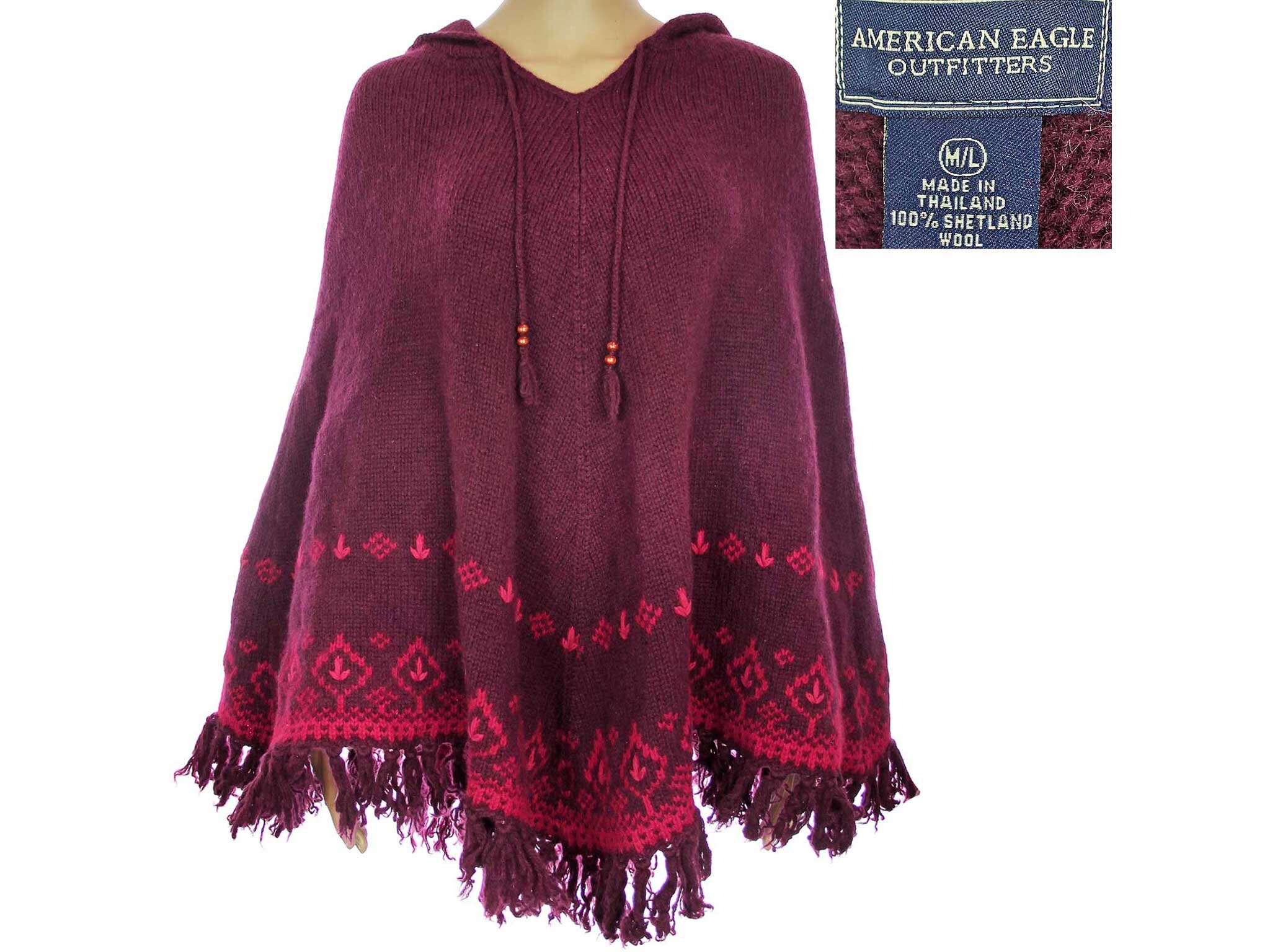 American eagle deals poncho sweater