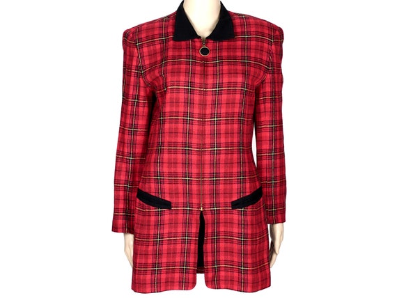 tartan blazer plus size